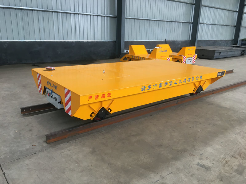 タイトル: Heavy Duty Rail Powered Transport Cart Flat Trolley